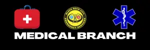 Logo of a medical brand with a black background.