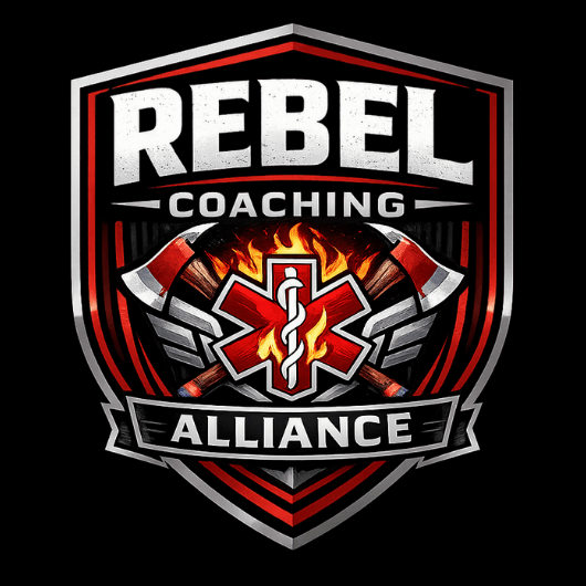 Rebel Coaching Alliance logo with flaming emblem.